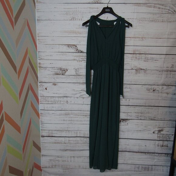 Vince Camuto Jumpsuit Womens Medium Green Sleeveless Wide Leg Blooming Brights - Picture 1 of 6